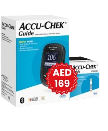Accu-Chek Guide Blood Sugar Monitor + Blood Sugar Test Strips 50's