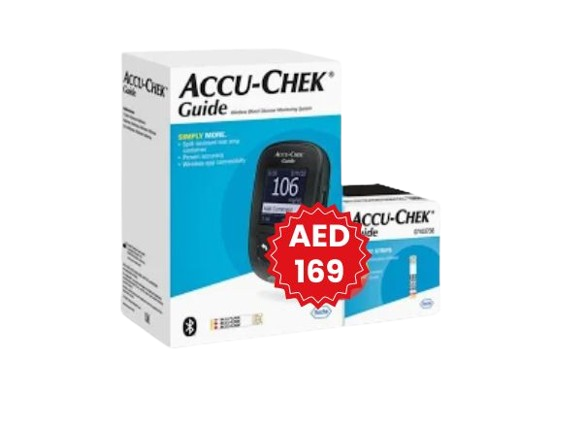 Accu-Chek Guide Blood Sugar Monitor + Blood Sugar Test Strips 50's