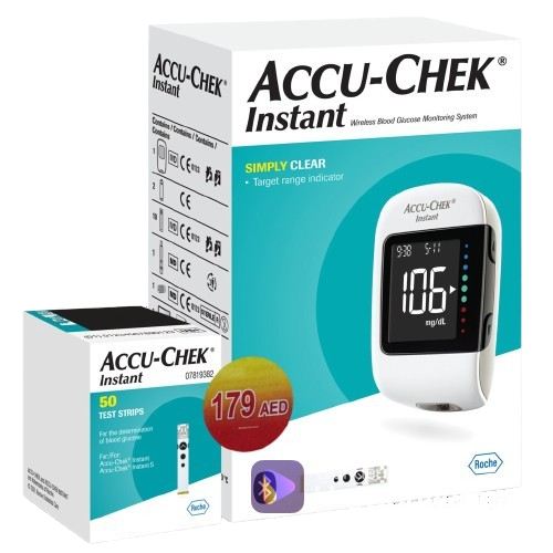 Accu-Chek Instant Blood Sugar Monitoring Syster + Test Strips 50's