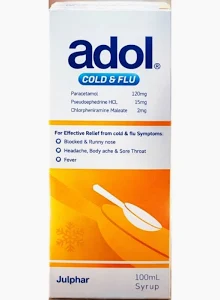 Adol Cold & Flu  Adol Paracetamol Syrup 100 ml