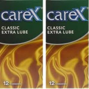 Carex Condoms Classic Extra Lube 24 Count, Set of 2
