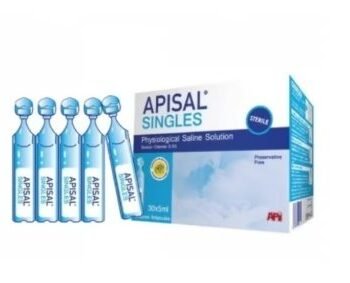 Apisal Singles Physiological Saline Solution, 30 x 5ml Ampoules