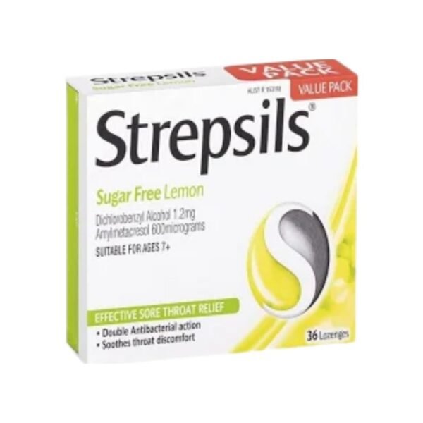Strepsils Lemon Sugar Free Lozenges 36s