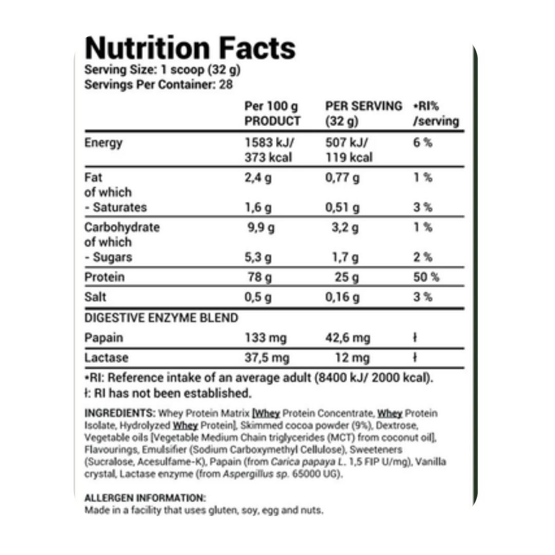 Army1 Whey 1 Protein Chocolate 2kg (with Digestive Enzymes) - Image 2