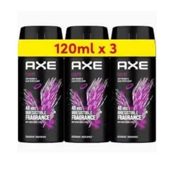Axe Men Deodorant Body Spray 48 hours of fragrance 120ml x 3