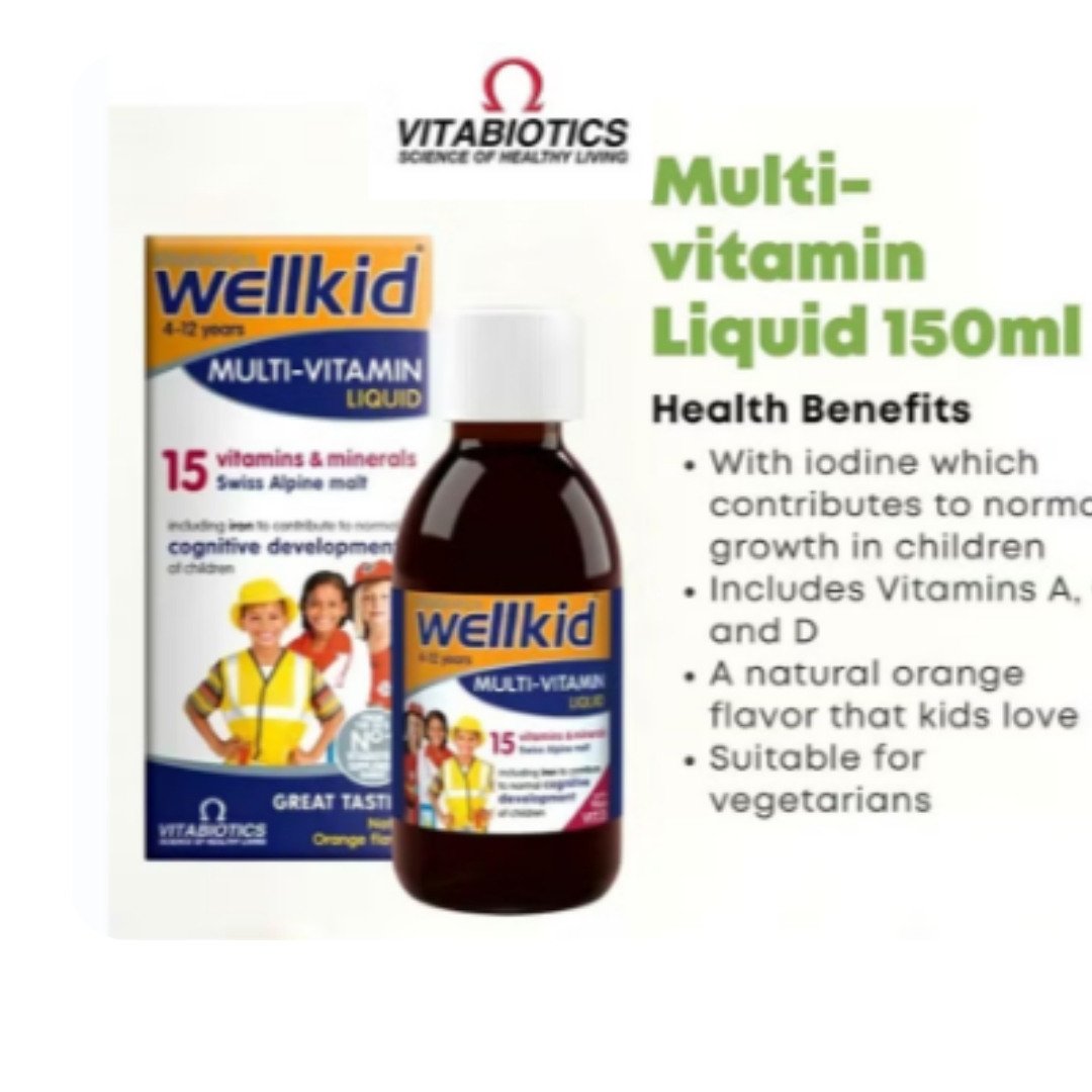 Wellkid Multi-vitamin Liquid For Children 150ml - Image 2