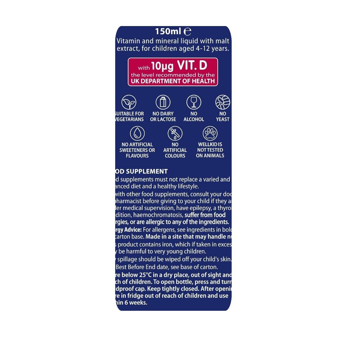 Wellkid Multi-vitamin Liquid For Children 150ml - Image 4