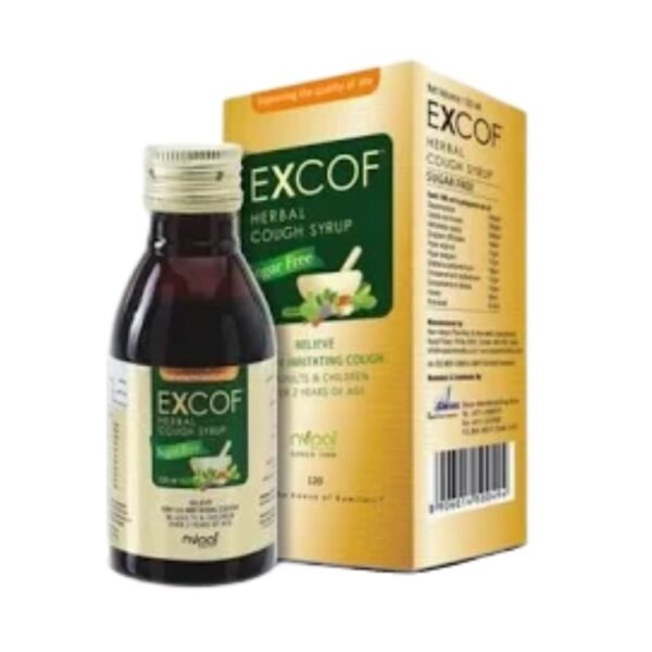 Excof Herbal Cough Syrup, Sugar-Free, 120ml
