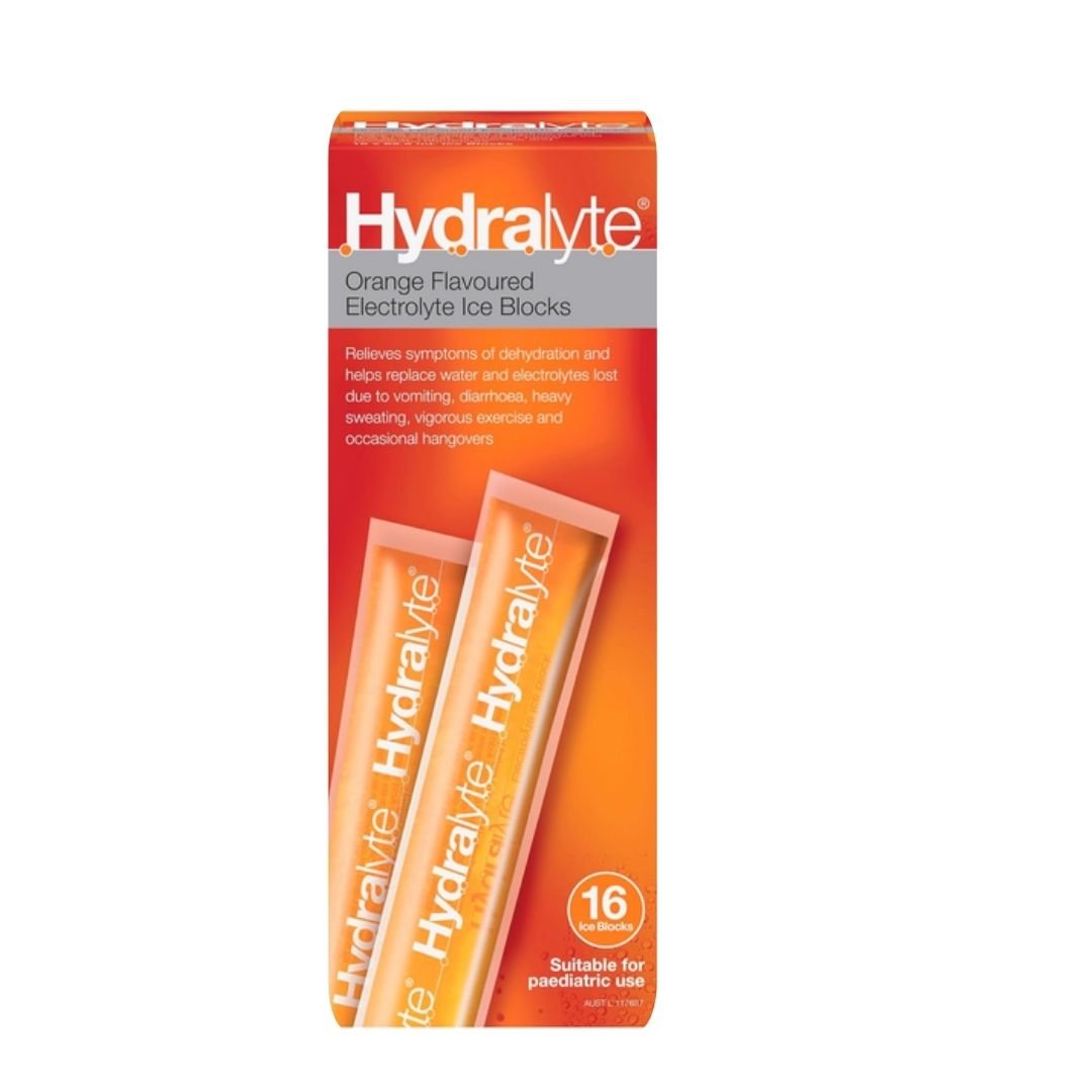 Hydralyte Electrolyte Ice Blocks Orange Flavoured 16 Packs - Image 3