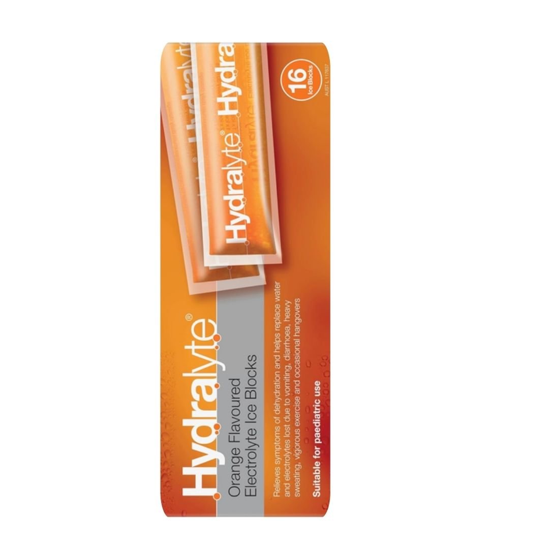 Hydralyte Electrolyte Ice Blocks Orange Flavoured 16 Packs - Image 4