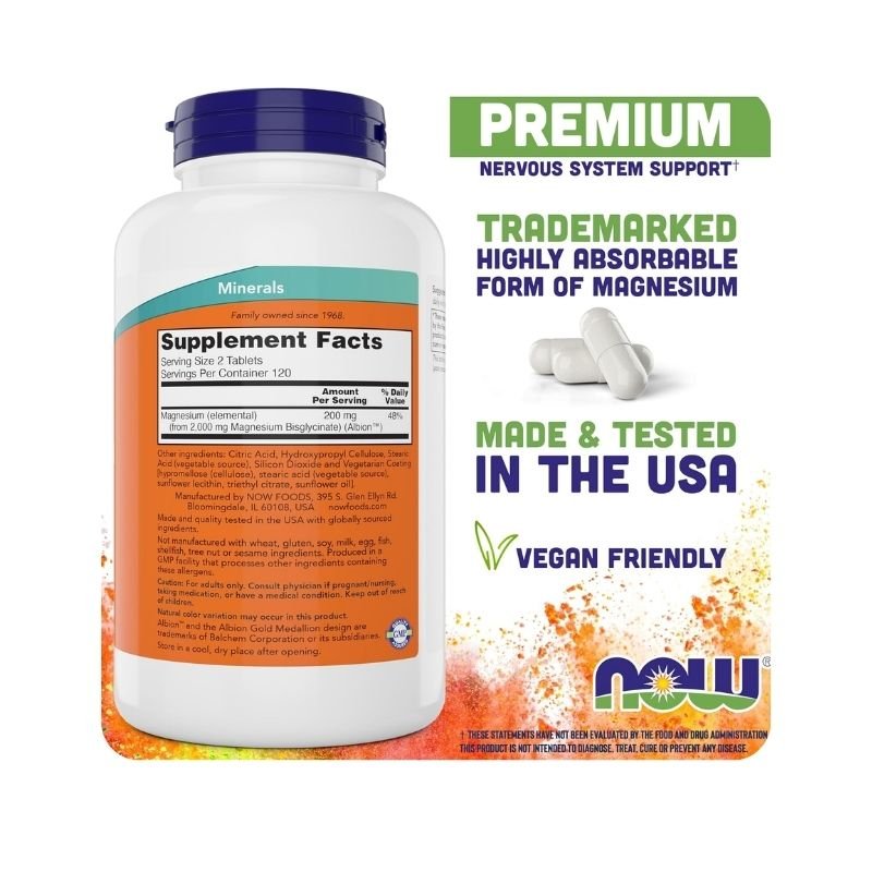 Now MAGNESIUM GLYCINATE TAB 180'S - Image 2