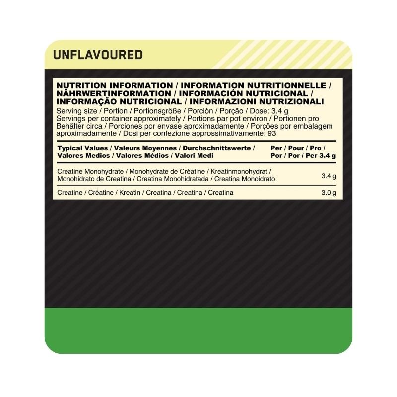 ON Optimum Nutrition Creatine Unflavored 317g 93 Serving - Image 2